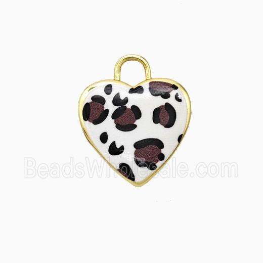 Copper Heart Pendant Painted Gold Plated