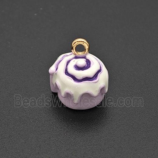 Copper Ice Cream Pendant Enamel Gold Plated