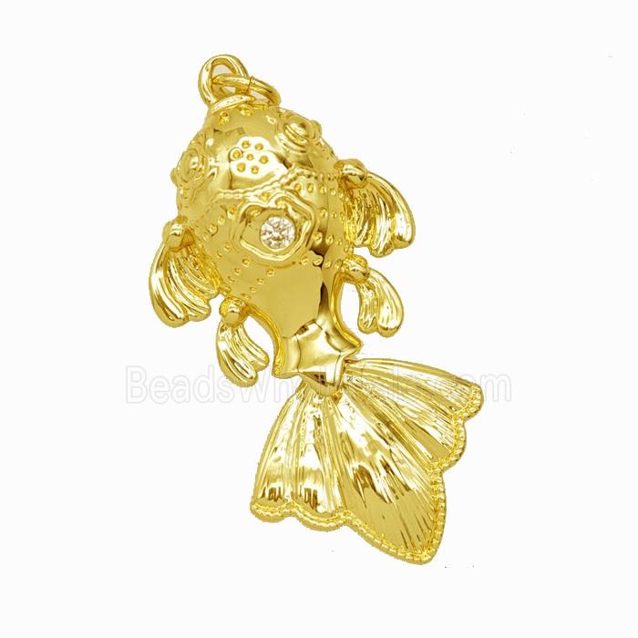 Copper Fish Pendant Gold Plated