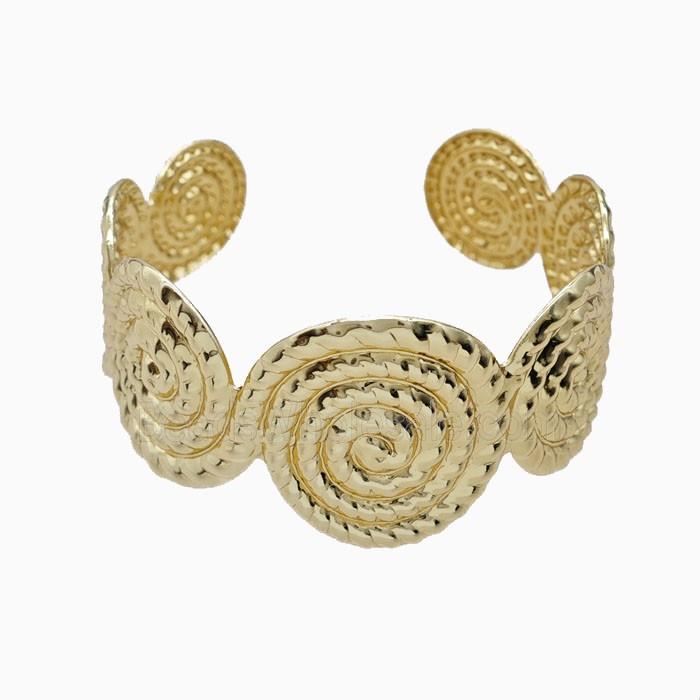 Copper Bangle Spiral Gold Plated