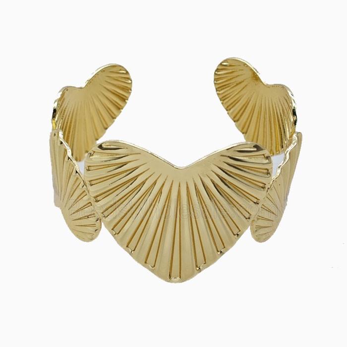 Copper Heart Bangle Gold Plated