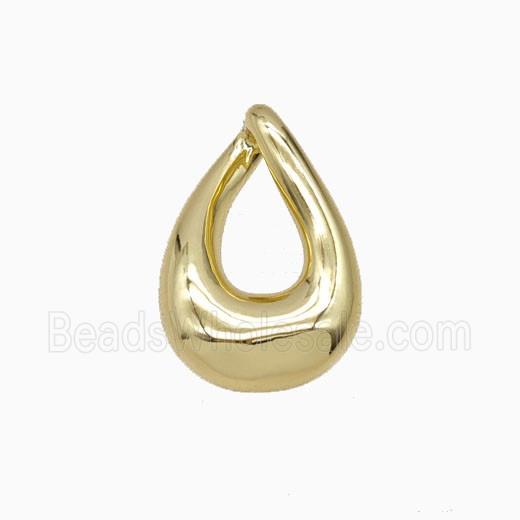 Copper Teardrop Pendant Gold Plated