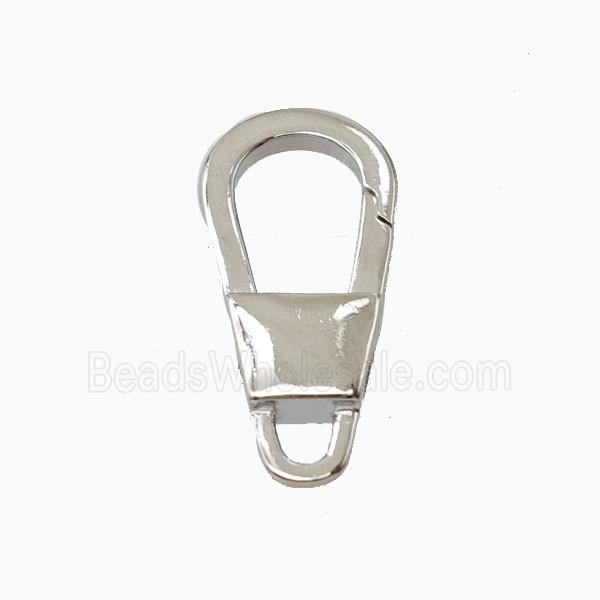 Copper Carabiner Clasp Platinum Plated