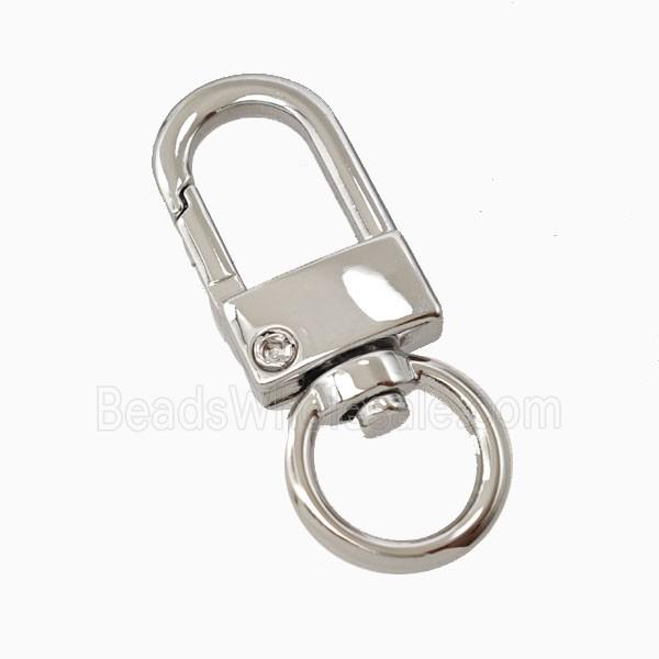 Copper Carabiner Clasp Platinum Plated