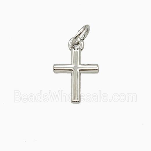 Copper Cross Pendant Platinum Plated