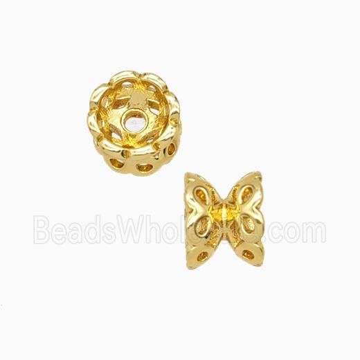 Copper Beadcaps Double Gold Plated