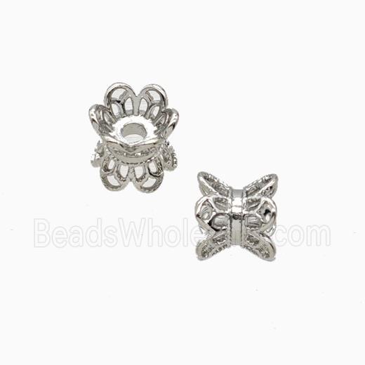 Copper Beadcaps Double Platinum Plated