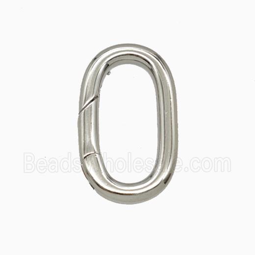 Copper Carabiner Clasp Platinum Plated