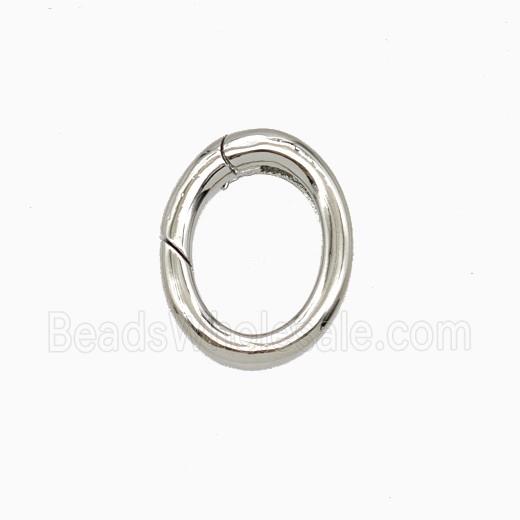 Copper Carabiner Clasp Platinum Plated