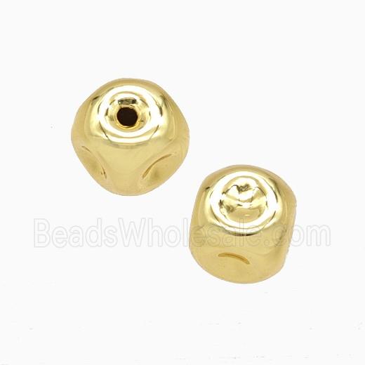 Copper Cube Beads Gold Plated