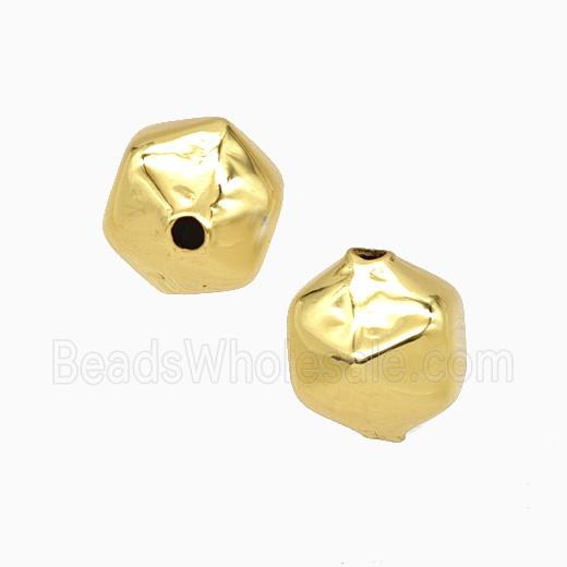 Copper Polyhedron Beads Gold Plated