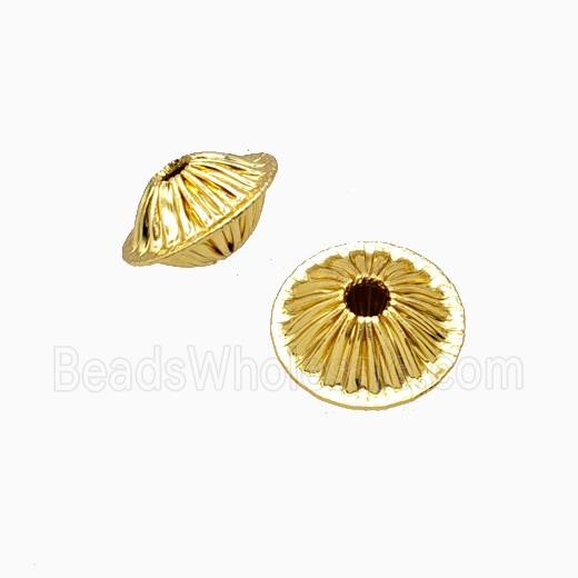 Copper Bicone Beads Gold Plated
