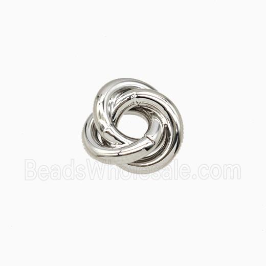 Copper Ring Beads Platinum Plated