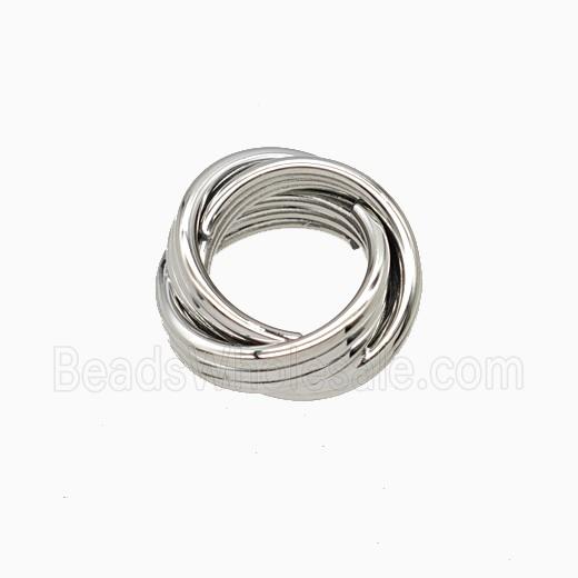 Copper Ring Beads Platinum Plated