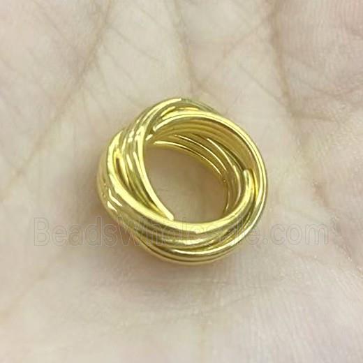 Copper Ring Beads Gold Plated