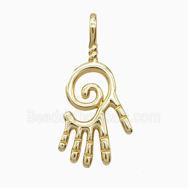 Copper Hamsahand Pendant Gold Plated