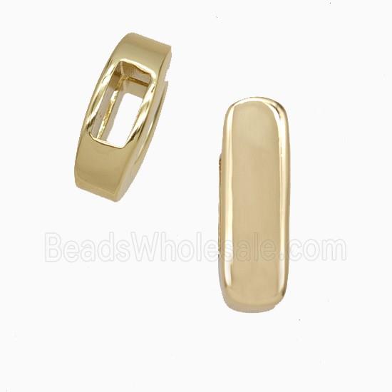 Copper Letter-I Beads Flat Hole Gold Plated