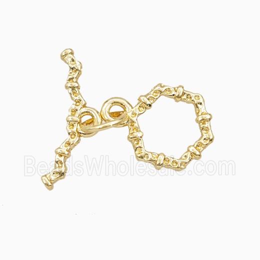Copper Toggle Clasp Gold Plated