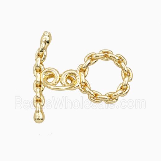 Copper Toggle Clasp Gold Plated