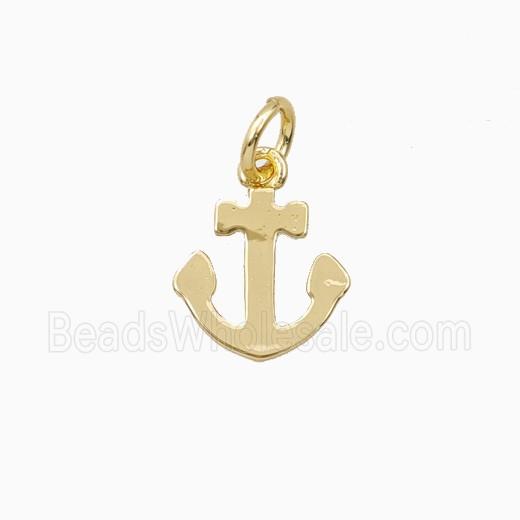 Copper Anchor Pendant Gold Plated
