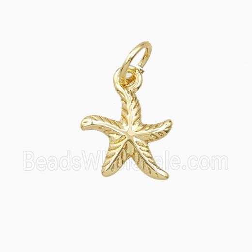 Copper Starfish Pendant Gold Plated
