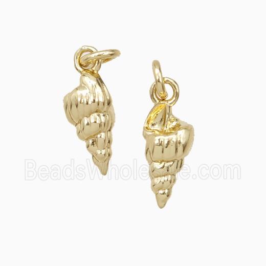 Conch Charms Copper Shell Pendant Gold Plated