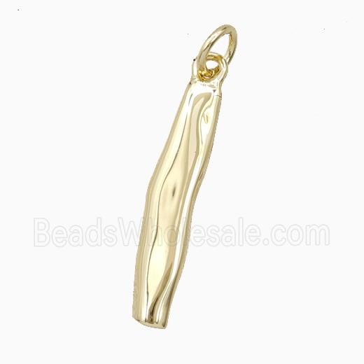 Copper Stick Pendant Gold Plated