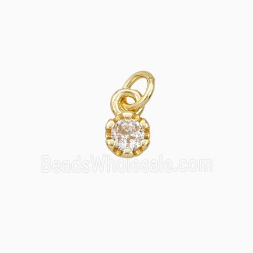 Copper Pendant Pave Zirconia Gold Plated