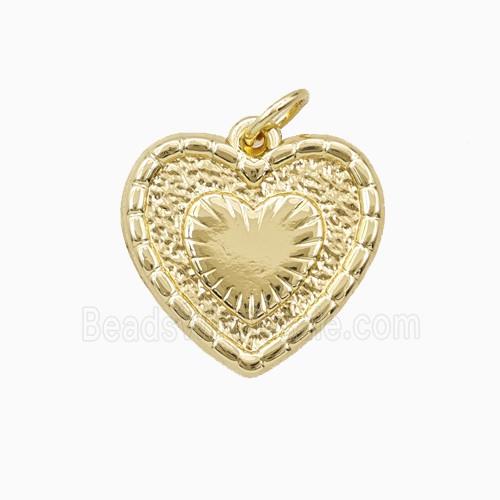 Copper Heart Pendant Gold Plated
