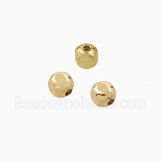 Copper Round Beads Gold Plated