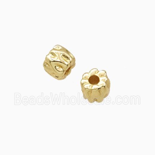 Copper Tube Beads Gold Plated