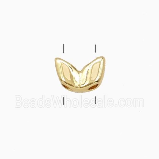 Copper Butterfly Beads 2holes Gold Plated