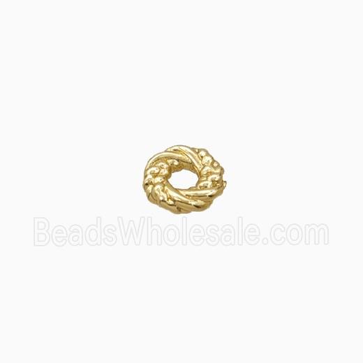 Copper Rings Spacer Beads Gold Plated