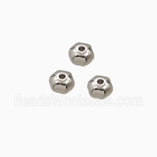 Copper Pumpkin Beads Platinum Plated