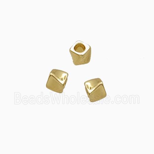 Copper Twist Beads Gold Plated
