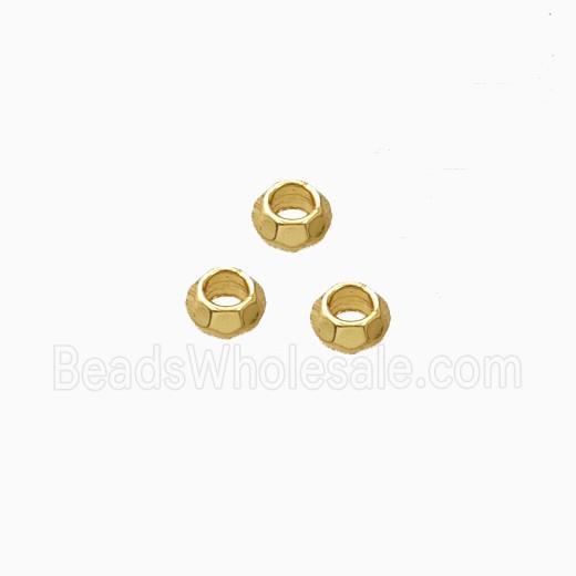 Copper Rondelle Spacer Beads Gold Plated