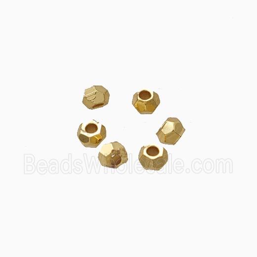 Copper Polyhedron Beads Gold Plated