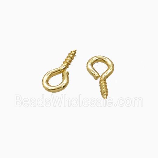 Copper Screw Eye Pin Gold Plated