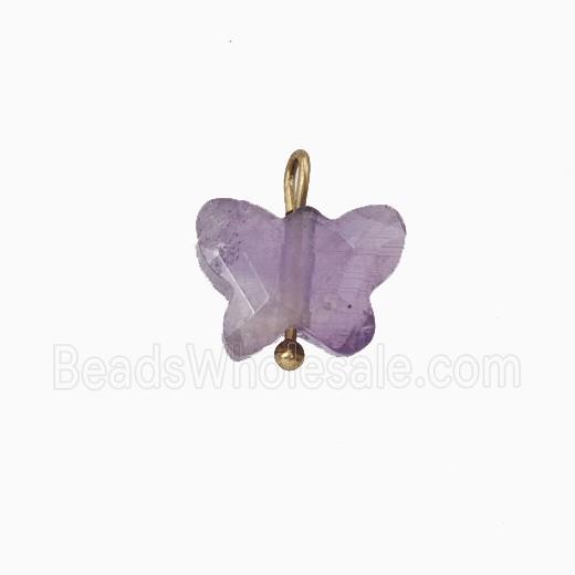 Purple Amethyst Butterfly Pendant