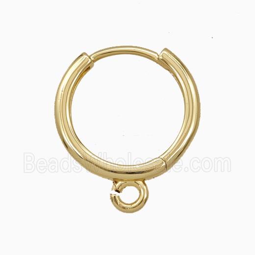 Copper Hoop Earrings Gold Plated