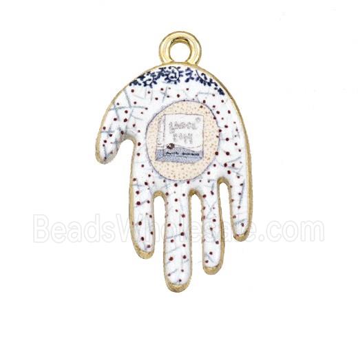 Alloy Hamsahand Pendant Painted Gold Plated