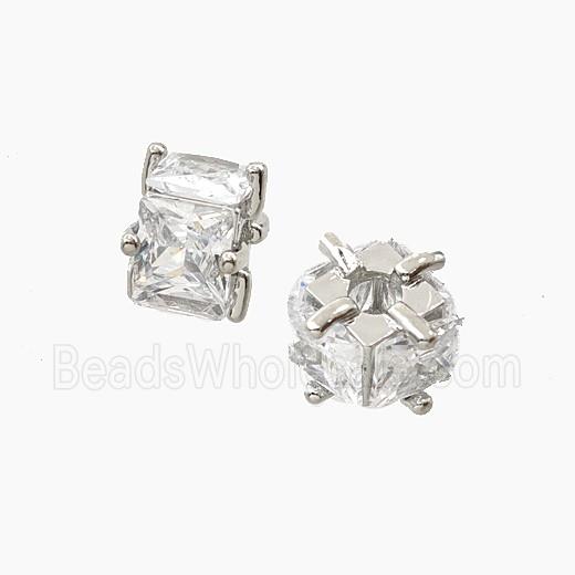 Cubic Zirconia Cube Beads