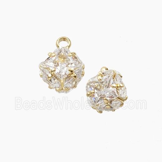 Cubic Zirconia Cube Pendant