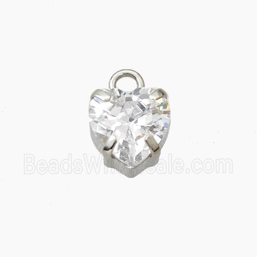 Cubic Zirconia Heart Pendant