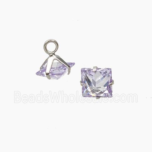 Purple Cubic Zirconia Diamond Pendant