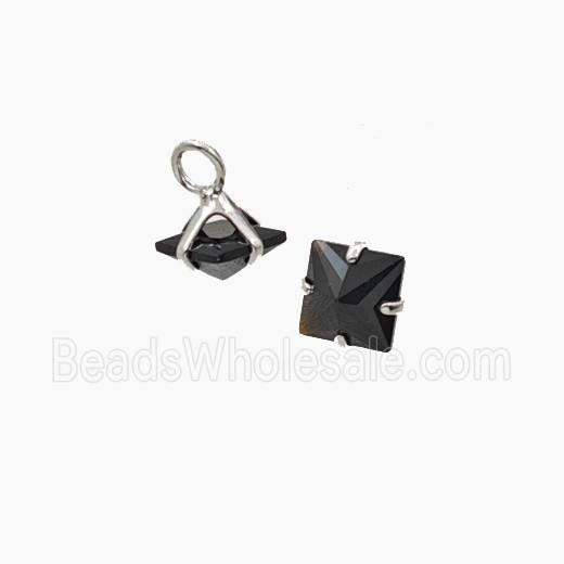 Black Cubic Zirconia Diamond Pendant