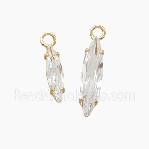 Cubic Zirconia Leaf Pendant