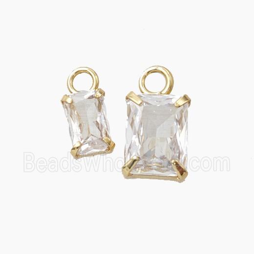 Cubic Zirconia Rectangle Pendant