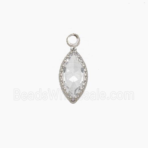 Cubic Zirconia Leaf Pendant