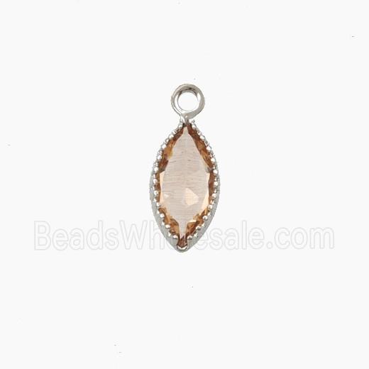 Cubic Zirconia Leaf Pendant